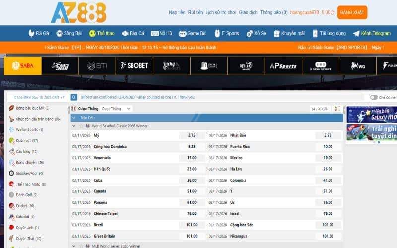Các bước đặt cược bóng bàn tại AZ888 Các bước đặt cược bóng bàn tại AZ888